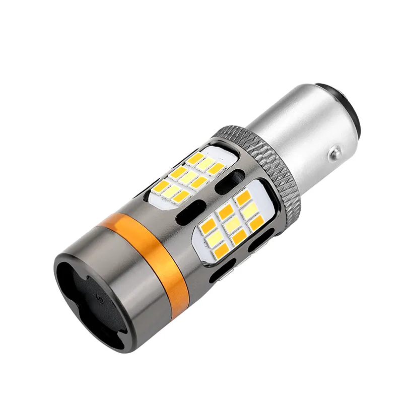 S25 1157 Bay15D P21/5W Canbus Error Free Dual Color Amber/White Switchback DRL LED
