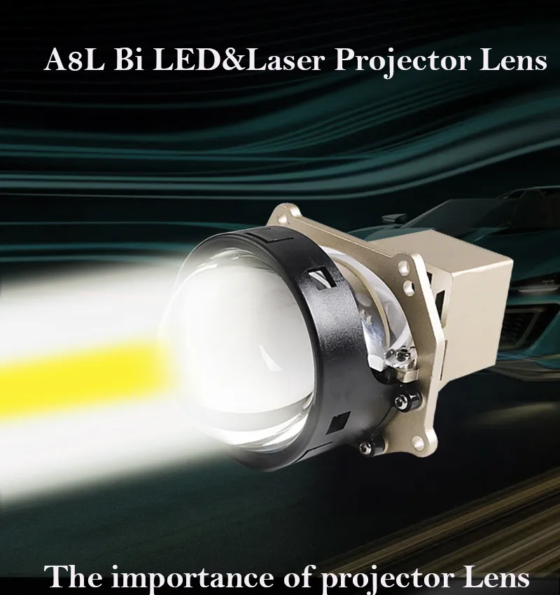 Sanvi New Arrival S8l High-End Technology New Product 12V 58W 5500K 3 Inches Bi LED Laser Projector Lens for Lincoln Headlights
