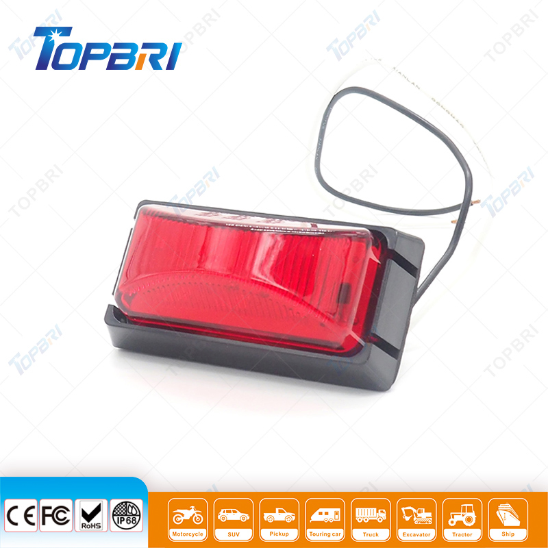 Side Marker Lights 12V LED Red Turn Signal Warning Lights