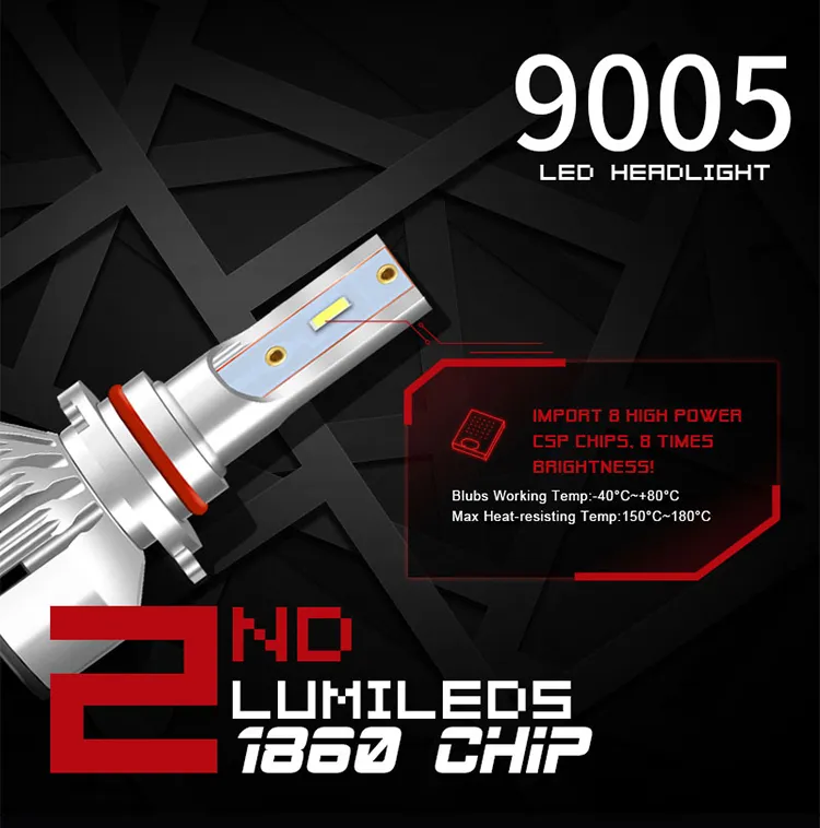 Super Bright 6500K 2100lm Car Light LED Headlight Waterproof 9005 LED Car Headlights