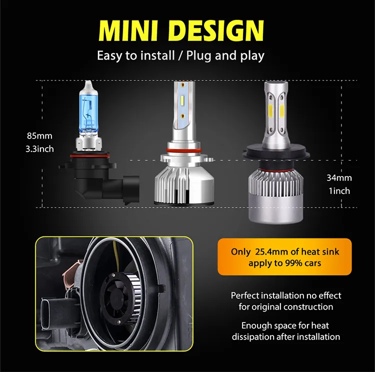 Super Bright 6500K 2100lm Car Light LED Headlight Waterproof 9005 LED Car Headlights