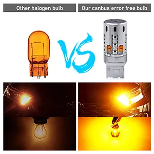 T20 7441 Wy21W W21W 12V 360 Luminous 20 LED 2PC Pack LED Bulb