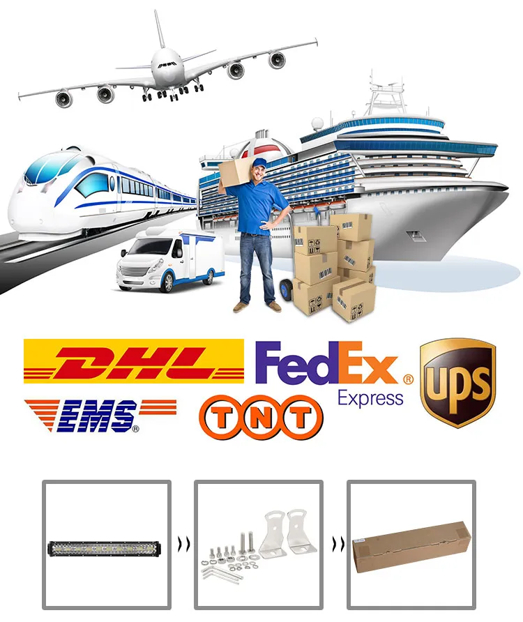 Universal 12D Reflector 42inch 52inch Combo Beam Offroad Light Bar 4*4 LED Barra