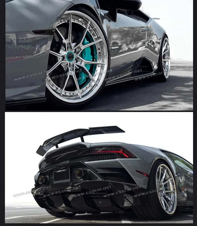 Upgrade to Novi-Tec Style Front Lip Rear Bumper Side Skirts Body Kit for Lamborghini Huracan Evo Style