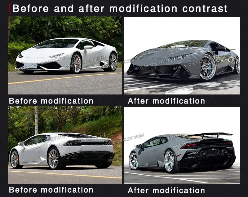 Upgrade to Novi-Tec Style Front Lip Rear Bumper Side Skirts Body Kit for Lamborghini Huracan Evo Style