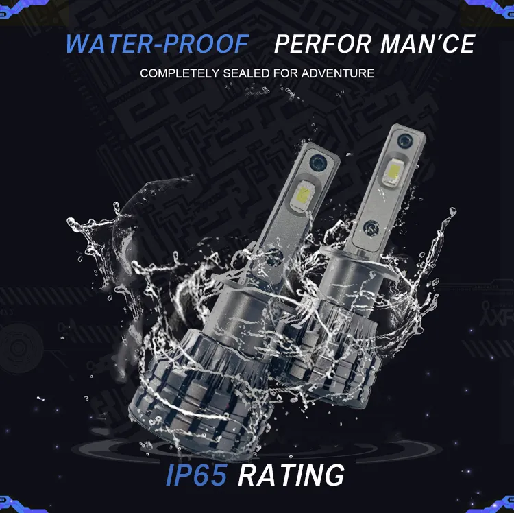 V11n 2021 Newest Strobe Dual Color High and Low Beam 60W 5500lm F2-Dt COB H7 H1 H4 9005 LED Headlight Bulb for Car and Motorcycle