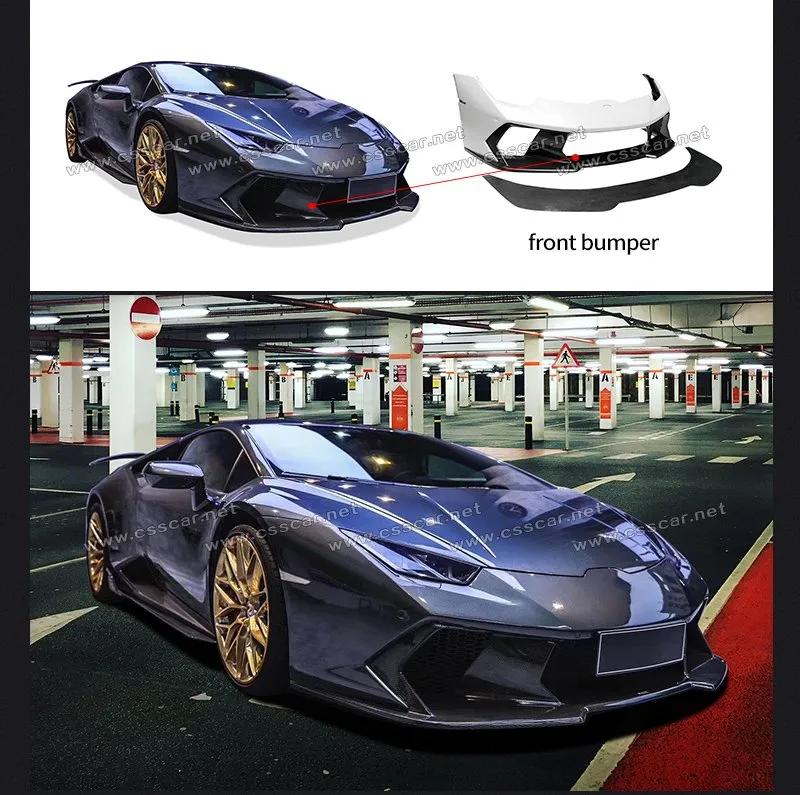 Vors Style Carbon Fiber Mix Fiberglass Front Bumper Chin for Lambo Huracan Lp610-Lp580 Quality Assurance
