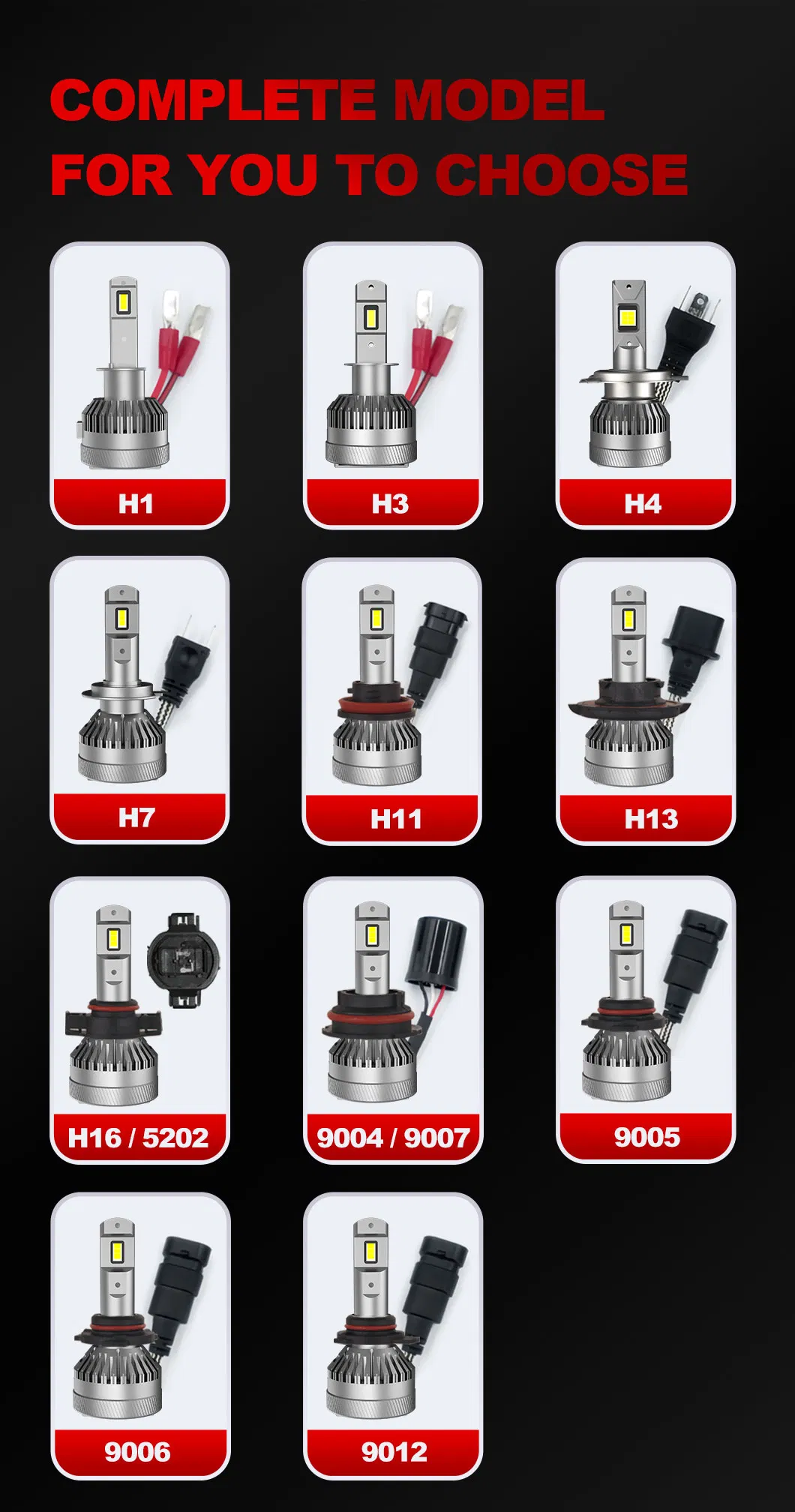Wholesale Cheapest Car LED Light 52W 10000lm LED Light Bulb H4 H7 H11 9005 9006 LED Headlight