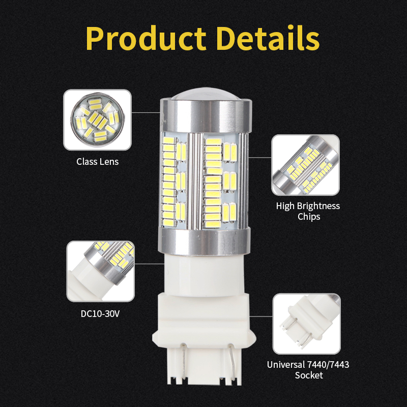 Wholesale Factory Supply 7443 75SMD 4014 Canbus Auto LED Bulb Turn Signal Bulb