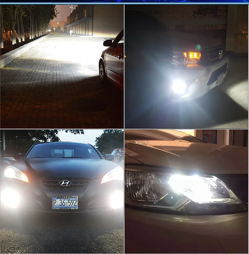 Wholesale Super Bright 3 Sides COB Car Lights LED Headlight