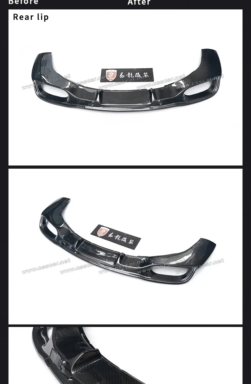 Wholesale V8s Style 3K Twill Weave Carbon Fiber Rear Diffuser Lip for Bentley Continental Gt 2015-2017